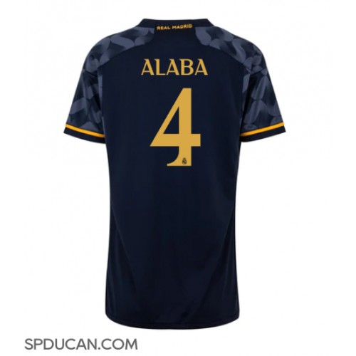 Zenski Nogometni Dres Real Madrid David Alaba #4 Gostujuci 2023-24 Kratak Rukav
